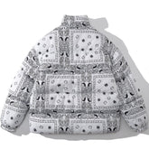 Wintermantel mit durchgehendem Bandana-Print